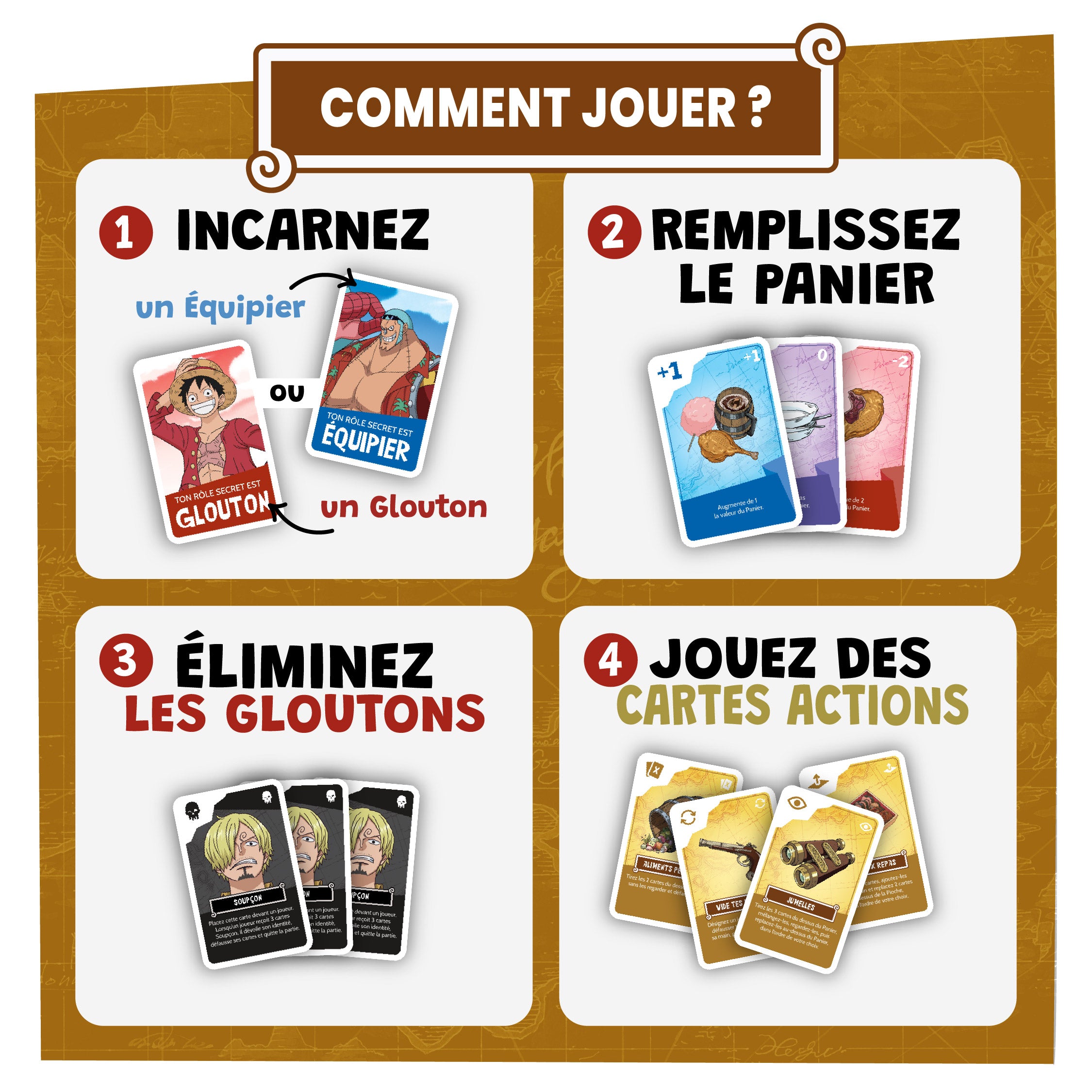Traitres à Bord - One piece | Jeu de société | Jeu de cartes à identité secrète | Jeu de voyage et de poche | Dès 10 ans